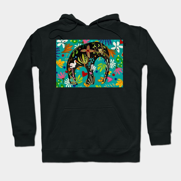 Elephant Jungle Hoodie by MagaliModoux